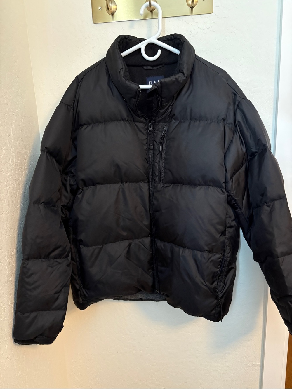 GAP Women's Black Puffer Jacket with High Collar